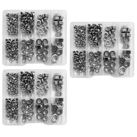 Set of 810 nuts in plastic assortment boxes (M3-M10)