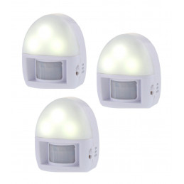 Set of 3 night lights with motion sensor (on batteries)