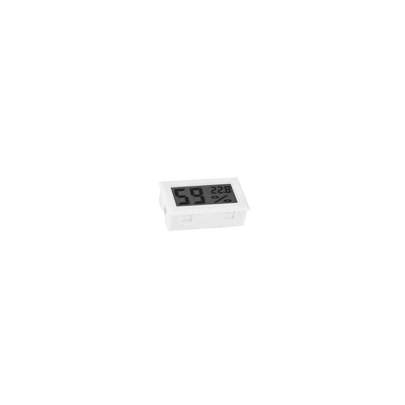 Medidor de temperatura e umidade interno de LCD (branco)