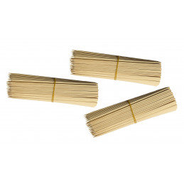 Set of 750 wooden sticks (3 mm x 18 cm, birch wood, pointed)