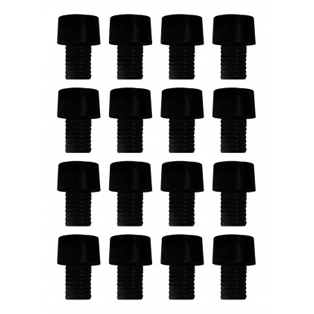 Set von 150 Gummikappen, Puffern, Türdämpfern (Typ 4, schwarz, 6 mm) - 1 Set von 150 Gummikappen, Puffern, Türdämpfern (Typ 4, schwarz, 6 mm) - 1