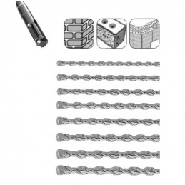 Set extra lange SDS-plus Betonbohrer (8 Stück)