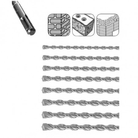 Set extra lange SDS-plus Betonbohrer (8 Stück)