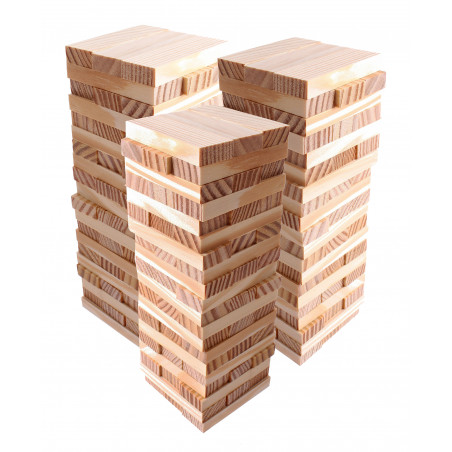 Conjunto de 180 blocos / varas de madeira (7x2,3x1 cm)