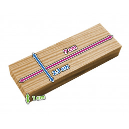 Lot de 180 blocs / bâtons en bois (7x2,3x1 cm)