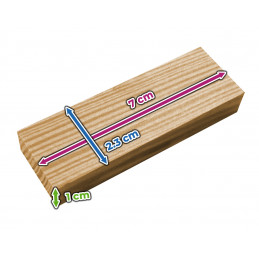 Set mit 180 Holzklötzen / Stöcken (7x2,3x1 cm)