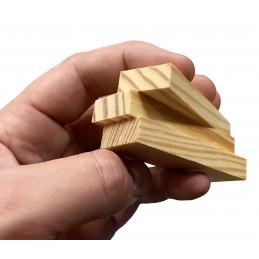 Sada 180 řemeslných tyčinek (dřevěné bloky, 7x2,3x1 cm)