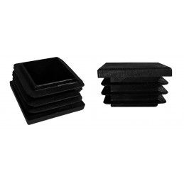 Plaststolbenkappe (firkantet, 22-29 mm, sort)