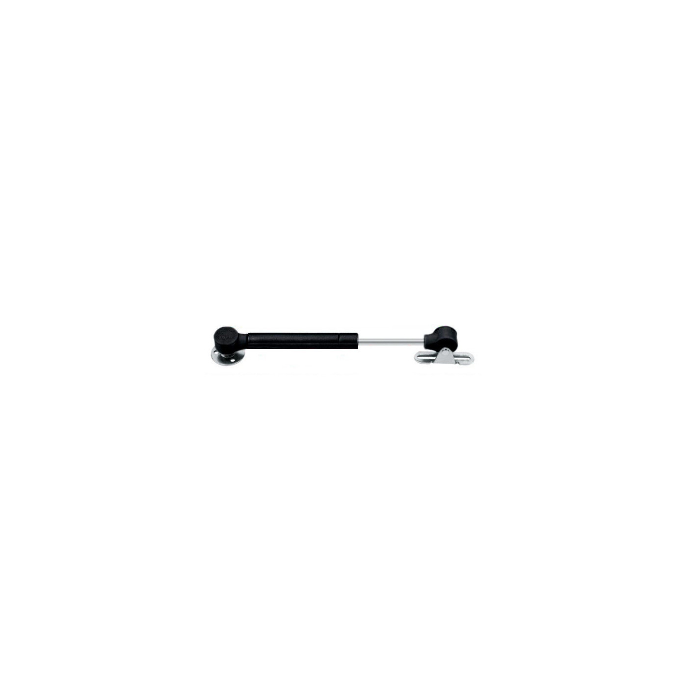 Universal gas spring with brackets (50N/5kg, 172 mm, black)