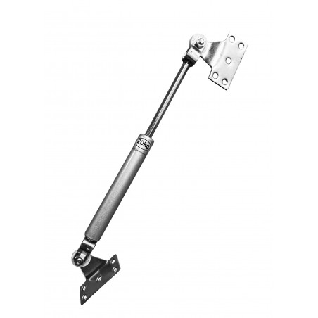 Universelle Gasfeder mit Halterungen (200N/20kg, 278 mm, Silber) Universelle Gasfeder mit Halterungen (200N/20kg, 278 mm, Silber)