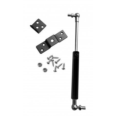 Universelle Gasfeder mit Halterungen (300N/30kg, 263 mm Universelle Gasfeder mit Halterungen (300N/30kg, 263 mm