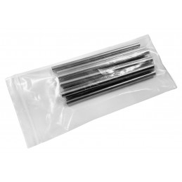 Set of 10 stainless steel pipes/straws (12 mm diameter)