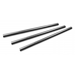 Lot de 10 tuyaux / pailles en acier inoxydable (diamètre 12 mm)