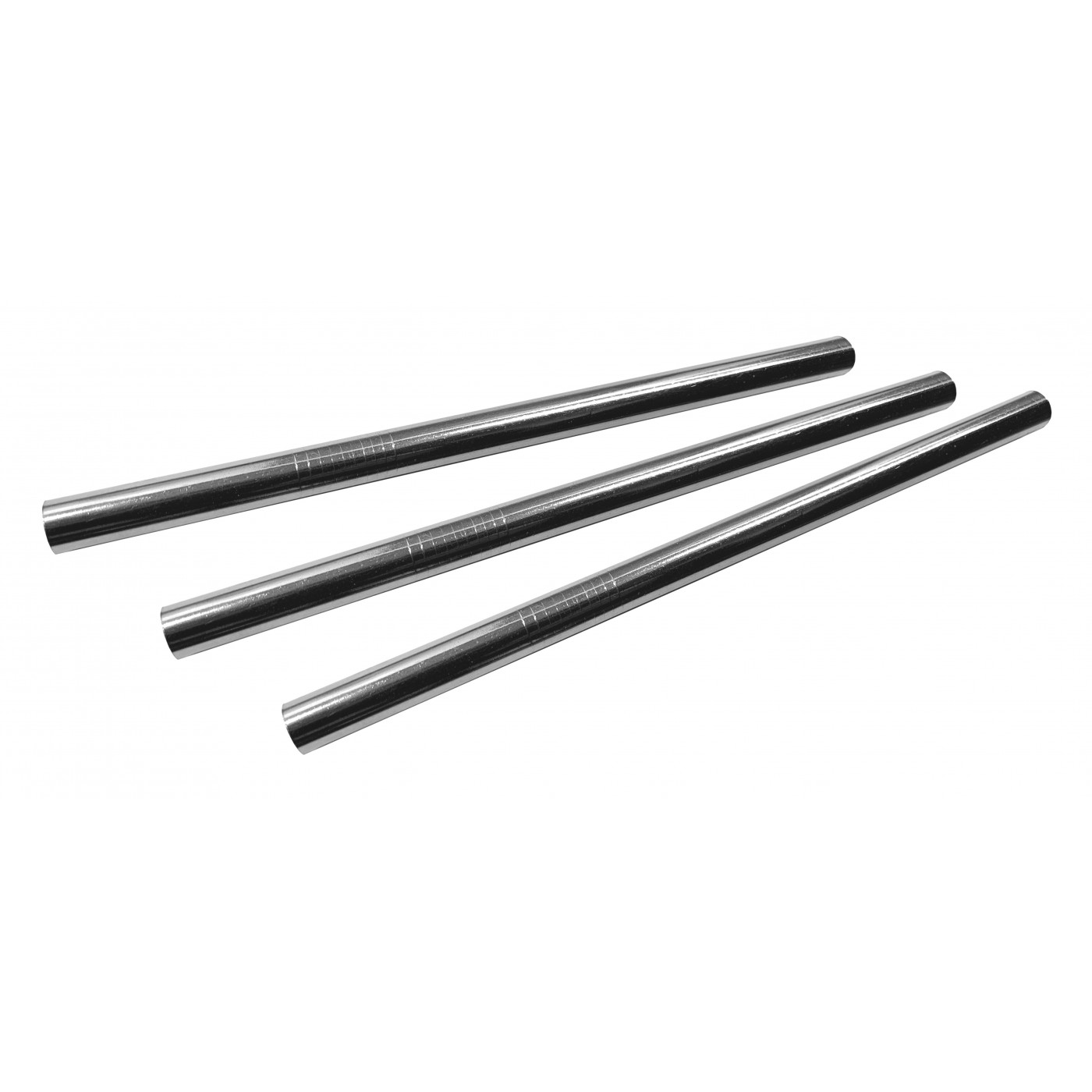 Conjunto de 10 tubos / canudos de aço inoxidável (12 mm de