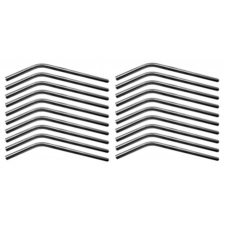 Zestaw 20 rur / słomek ze stali nierdzewnej (wygiętych, średnica 8 mm) - 1 Zestaw 20 rur / słomek ze stali nierdzewnej (wygiętych, średnica 8 mm) - 1