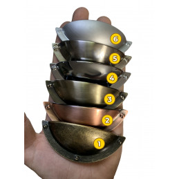 Set van 6 metalen handvaten voor kasten en lades (kleur 2: