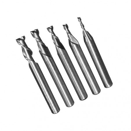 Set HSS milling cutters, 2 flutes (5 pcs: 2-6 mm)