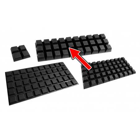 Set of 100 door buffers (20x20x14 mm, black, trapezoid) Set of 100 door buffers (20x20x14 mm, black, trapezoid)
