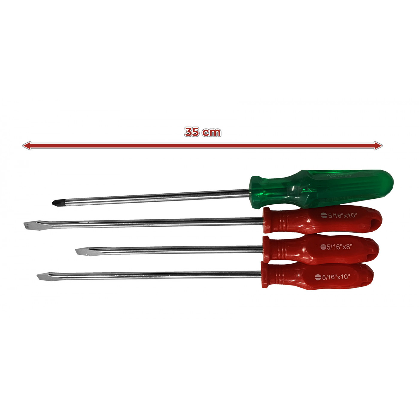 Set of 4 XXL magnetic screwdrivers (mix set)