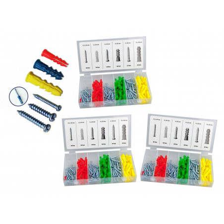 Set di 495 viti e tasselli (assortimento misto)