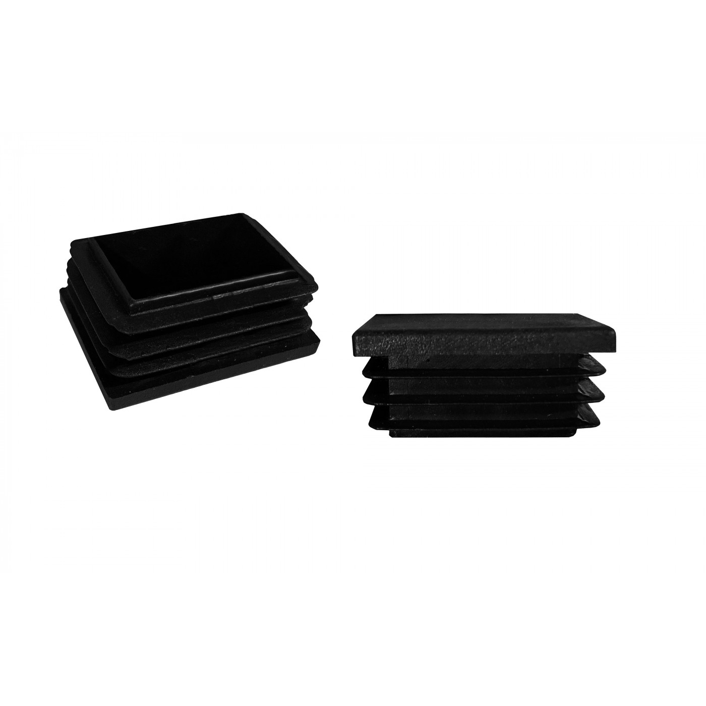 Tappo per gamba sedia in plastica (rettangolo, 45-49 mm, nero)