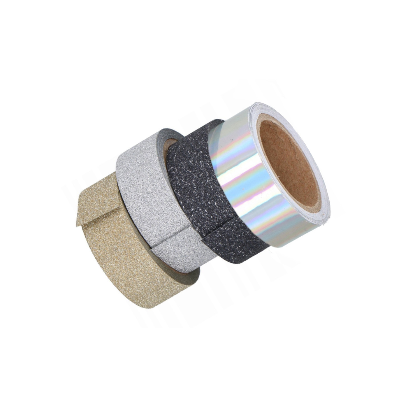 Set of 4 rolls glitter tape