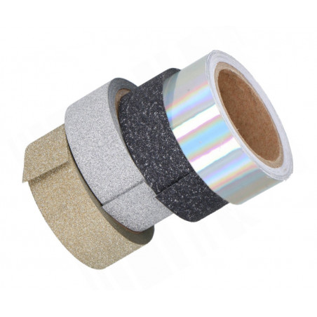 Set of 4 rolls glitter tape