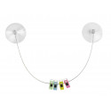 Fotoophængssystem (ledning med sugekopper, 40 cm, 4 clips