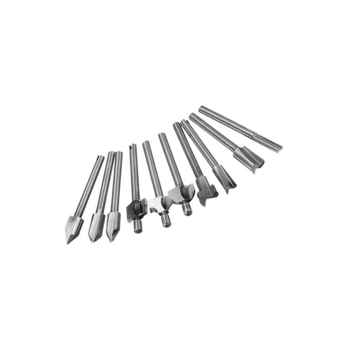 Set mini (dremel) milling cutters 3.175 mm (10 pcs)
