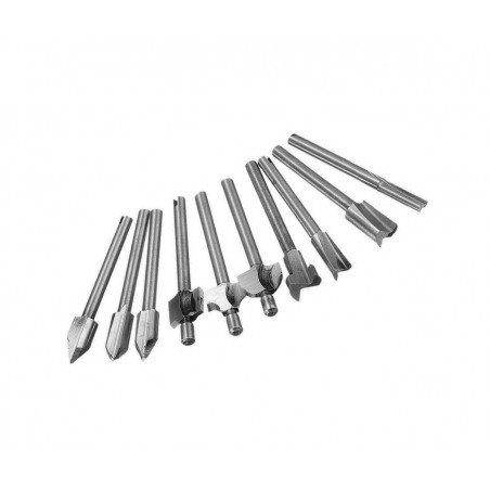 Set mini (dremel) milling cutters 3.175 mm (10 pcs) Set mini (dremel) milling cutters 3.175 mm (10 pcs)