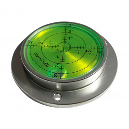 Livella a bolla rotonda grande con cassa in alluminio (80x62x15