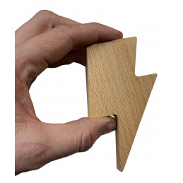 Schlüsselhalter aus Holz (Blitzpfeil, Magnet, Buchenholz)