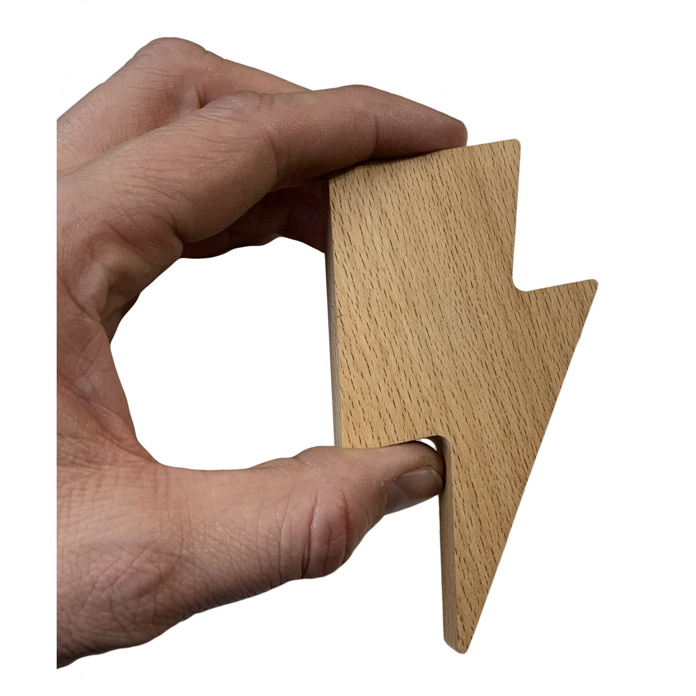 Wooden key holder (lightning arrow, magnetic, beech wood) - Wood, Tools ...
