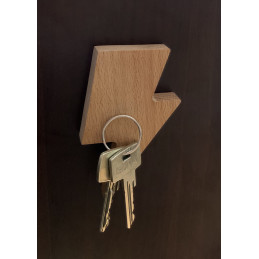 Wooden key holder (lightning arrow, magnetic, beech wood)