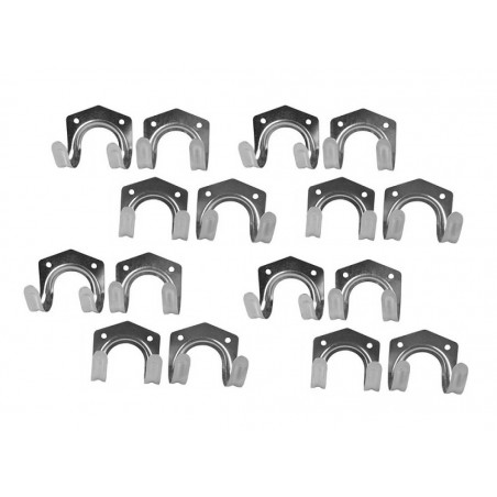 Set of 16 basic tool hooks for the garden