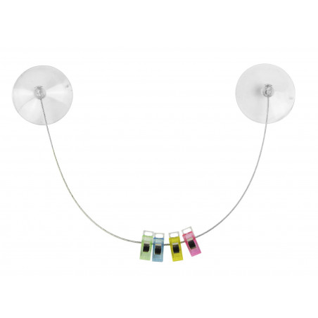 Set von 6 Foto/Kartenbügeln (je 40 cm, insgesamt 24 Clips Set von 6 Foto/Kartenbügeln (je 40 cm, insgesamt 24 Clips