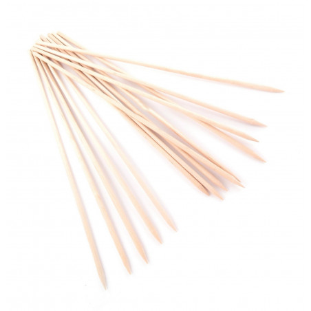 Set of 200 wooden skewers, 4.0 mm x 30 cm, birch wood Set of 200 wooden skewers, 4.0 mm x 30 cm, birch wood