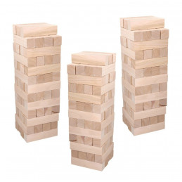 Set van 40 grote houten blokken (5x5 cm dikte, 20 cm lengte)