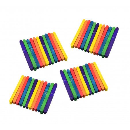 Ensemble de 288 bâtons de bricolage colorés (11 cm de long, 1