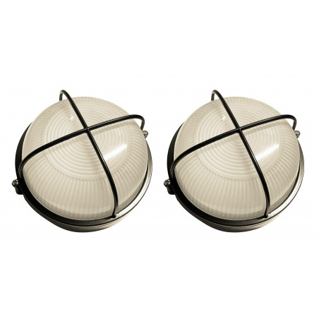 Set of 2 industrial outdoor lamps (type 2, black, E27 Set of 2 industrial outdoor lamps (type 2, black, E27