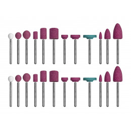 Set van 24 kleine slijpstiften voor alle boor- en freesmachines