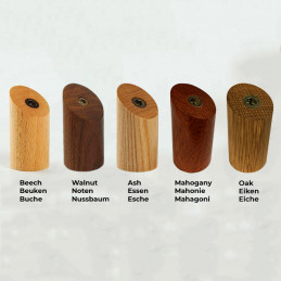 Set of 6 wooden clothes hooks, walnut wood