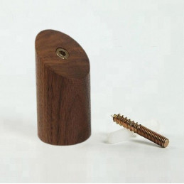 Lot de 6 patères en bois (porte-manteau), noyer