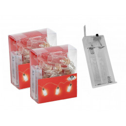 Conjunto de 2 cadeias de luz LED com garrafas decorativas (em