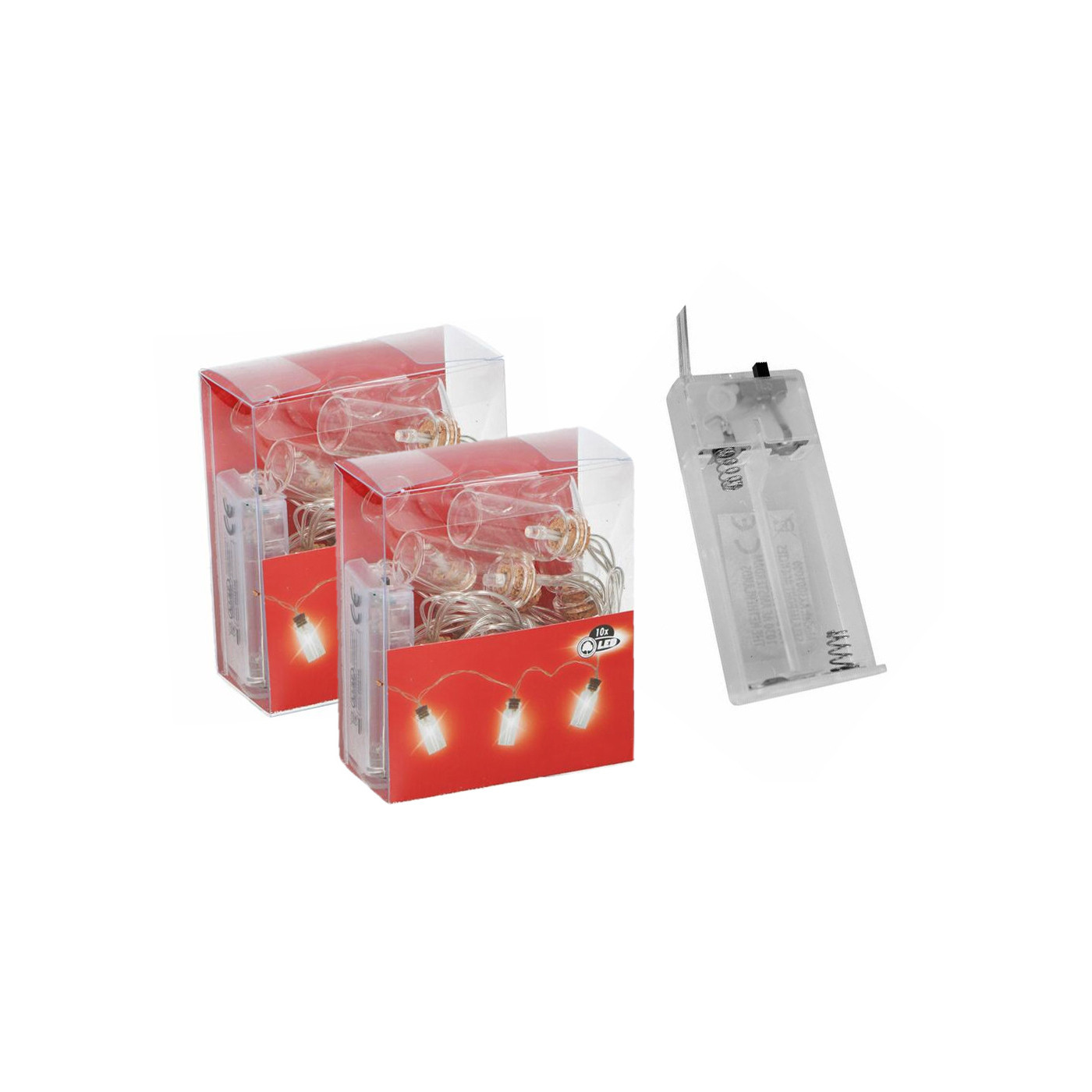 Juego de 2 cadenas de luz LED con botellas decorativas (con 4