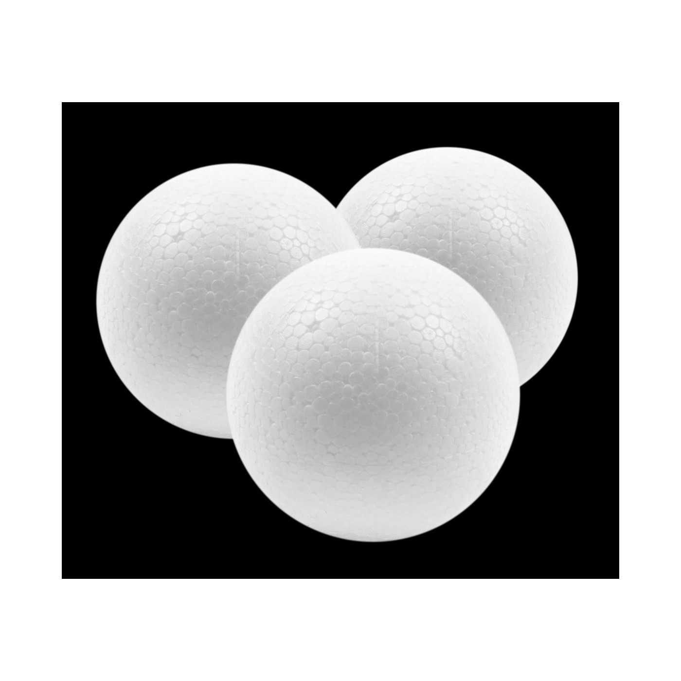 Set of 20 styrofoam shapes (ball, 5 cm diameter)
