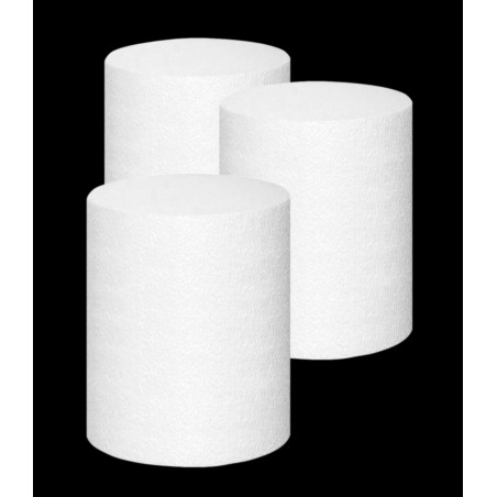 Set of 20 styrofoam shapes (cylinder, 5x7 cm) Set of 20 styrofoam shapes (cylinder, 5x7 cm)