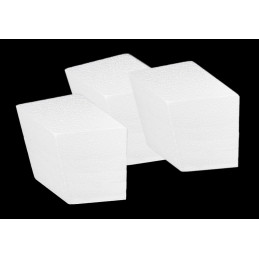 Sada 20 tvarů polystyrenové pěny (tvar diamantu, 7,5x5,5x4,5 cm)