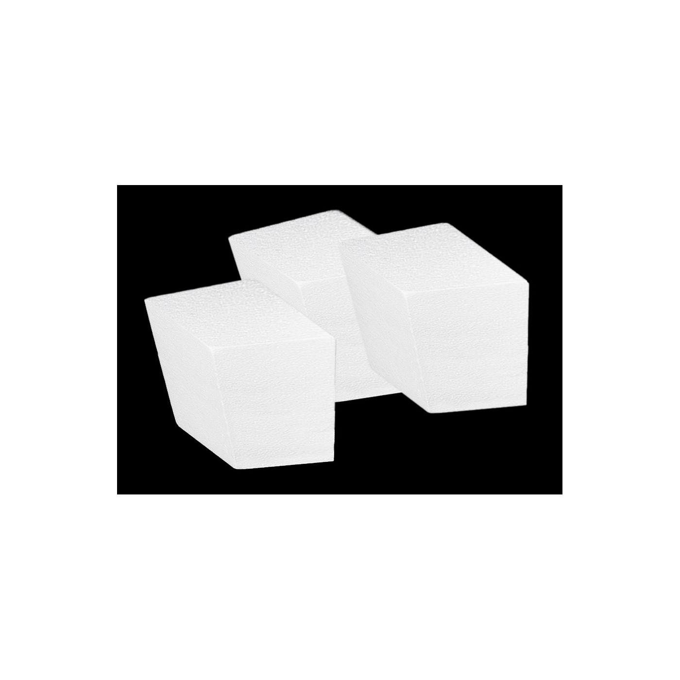 Sæt med 20 styrofoam -former (diamant, 7,5x5,5x4,5 cm)