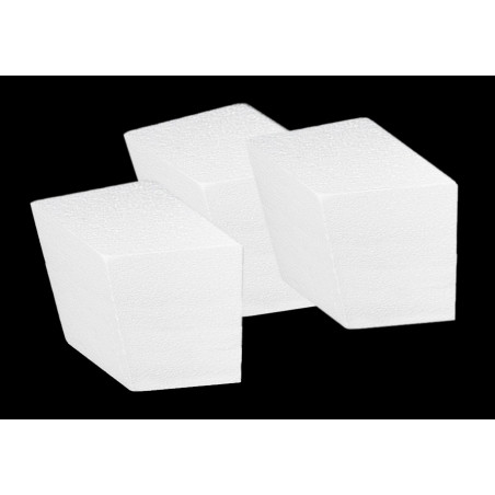 Sæt med 20 styrofoam -former (diamant, 7,5x5,5x4,5 cm)